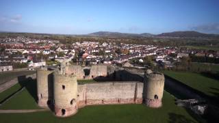 Rhuddlan Castle amp Bodelwyddan Castle Aerial Film [upl. by Urbanus964]