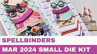 282 Spellbinders March 2024 Small Die Kit amp 3D Embossing Folder  Card Inspirations [upl. by Ztnarf]