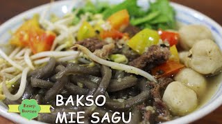 Resep Bakso Mie Sagu Noodles Sago Meatball Recipe [upl. by Ael76]