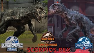 Scorpios Rex  Jurassic World The Game amp Jurassic World Alive Halloween Special 🎃👻 [upl. by Eustashe482]