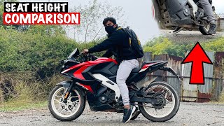 BAJAJ PULSAR RS 200 SEAT HEIGHT COMPARISON  हर कोई चला सकता हैं क़्या🔥🔥 [upl. by Abrahan]