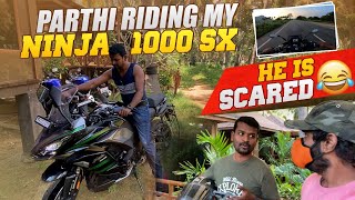 Parthi Riding My Ninja 1000 SX For First Time  Did He Loved The Bike   ParthiBikeRider [upl. by Laniger161]