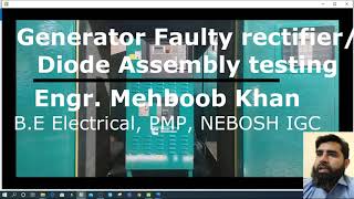 RectifierDiode Assembly testing for Generator Troubleshooting Also Function of Rectifier in GenSet [upl. by Phalan]