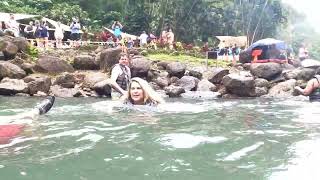 Wailua Falls Swimming [upl. by Noisla]