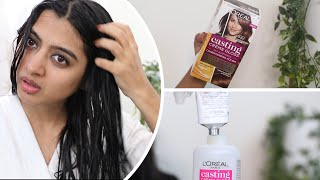 How to Use Loreal Hair Color at Home  LOréal Paris Casting Crème Gloss Ultra Visible Hair Color [upl. by Denbrook]