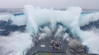 WARSHIP Hit By Monster Wave Near Antarctica 4K [upl. by Fiedler724]