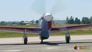 Boundary Bay Airshow  2024  Vicky Benzing  P51 Mustang Taxiing  4K [upl. by Ennywg]