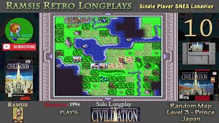 Sid Meiers Civilization  1994  SNES  Prince  Random  Japan  Episode 10  Longplay [upl. by Handy]