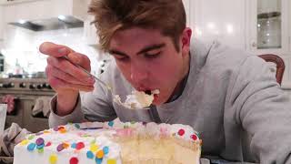 GIANT ICE CREAM CAKE EATING CHALLENGE [upl. by Publius]