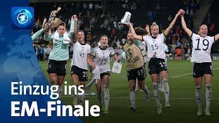 Fußball Deutsches FrauenNationalteam zieht ins EMFinale ein [upl. by Kolodgie357]