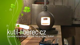 kovářská výheň na propan butan DIY build propane forge blacksmith homemade propane gas forge [upl. by Ainavi]