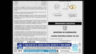 Ampliación presupuestaria es publicada en el diario oficial Centro América [upl. by Johannes858]