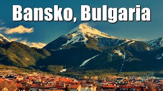 Ski resort Bansko in Bulgaria [upl. by Senskell]