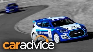 Hyundai Veloster Turbo Raptor Race Track Day  CarAdvice [upl. by Nance]