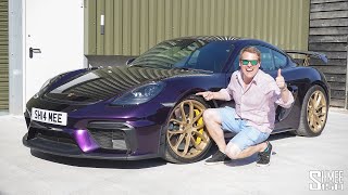 ITS COMPLETE My Porsche 718 GT4 in MIDNIGHT PURPLE and GOLD [upl. by Hinze]