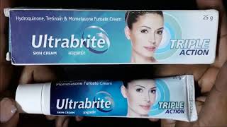 Ultrabrite Triple Action Skin Lighting amp whitening Cream Review By Anmol Hindi [upl. by Maleeny330]