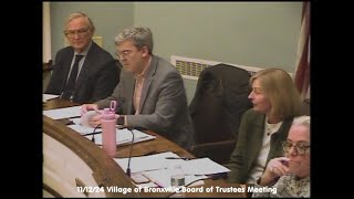 11122024 Bronxville Board of Trustees Meeting [upl. by Gnuh]