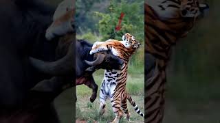 Tiger Battle With Buffalo shorts [upl. by Akinert]