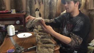 Mountain Man Hat with Coyote Fur how to make your own part 2 [upl. by Hegyera]