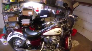 Battery Swap on a 2001 Honda Shadow ACE motorcycle [upl. by Normy]