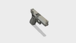 16 scale Glock animation modeled and animated in FUsion 360 [upl. by Akired868]