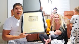 Unboxing Our 1 Million Plaque Very Emotional [upl. by Enimzaj644]