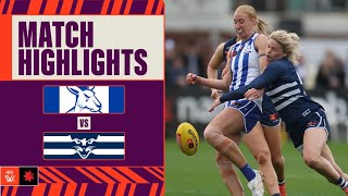 North Melbourne v Geelong Highlights  Week Two 2024  AFLW [upl. by Fair262]