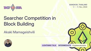 Searcher Competition in Block Building [upl. by Bertelli]