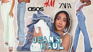 Best High waist Baggy Jeans  Flared Jeans Straight Jeans Zara  HnM [upl. by Otrevogir]