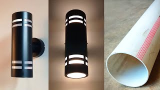 DIY How to Make Wall Decoration Lights  Simple Craft Ideas from PVC Pipe [upl. by Ylelhsa]