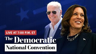 Watch live Biden details achievements credits Harris at night 1 of the DNC [upl. by Etoile]