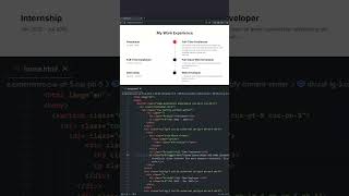 Work Experience Portfolio Design 💡coding programming webdesign css portfolio design [upl. by Karwan]