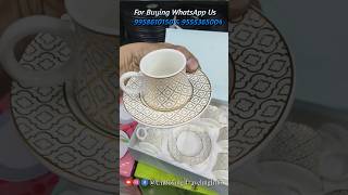 Imported Cup amp Saucer with Gold work  unboxingtravelinginfo goldcups giftsets reels shorts uti [upl. by Hoashis]