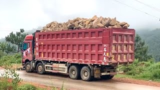 140 tons by 8x4 dumperIncredible strongest dump trucks working compilation unbelievable [upl. by Ynalem]