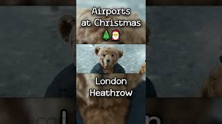 Airports at Christmas London Heathrow 🎄🎅 avgeeks aviation airline planes flight [upl. by Dlared]