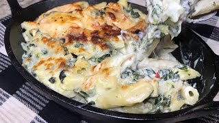 Spinach Artichoke Dip Pasta🍴  Quick amp Easy  Kitchen Trap Queen [upl. by Reinhold]