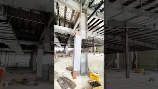 Heightening house steel structure column process Good tools and machinery make work easy [upl. by Anneyehc]