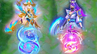 Hanabi Moonlit Ninja VS Riverland Phoenix Skin Comparison [upl. by Annairdua]