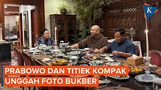 Potret Prabowo dan Titiek Soeharto Kompak Unggah Foto Buka Puasa Bersama [upl. by Ettigirb]