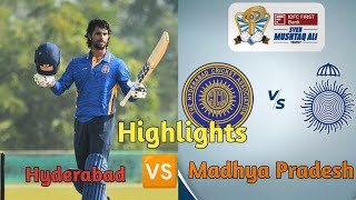 🎯Madhya Pradesh vs Hyderabad highlight match❤❤ Syed Mushtaq Ali trophy 202425 highlight match💥 [upl. by Llorrad]