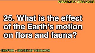 225 Impact of Earths Motion on Flora and Fauna  Understanding the Effects [upl. by Annekam]