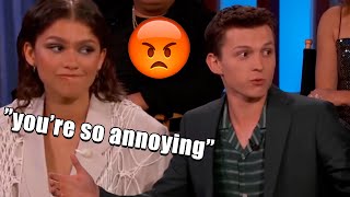 tom holland annoying everyone in the marvel cast for 12 minutes straight [upl. by Ettebab]