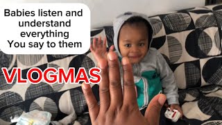 VLOGMAS  1 year old baby speaking fluently  Babies listen and understand everything vlogmas [upl. by Ginzburg]