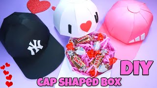 💝 DIY 💝 Beautiful boxes without molds capshaped cardboard ideal for gifts baseball cap treat box [upl. by Liryc]