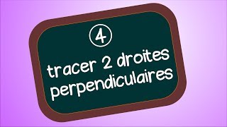 tracer des droites perpendiculaires [upl. by Iztim]