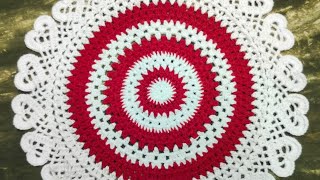 How to crochet a placemat  Part 2  crochet round doilies  crochet table mat [upl. by Aufa]