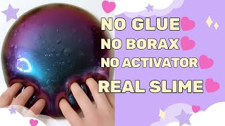 How To Make A ❌No Glue ❌No Borax Slime  Homemade Diy Slime without❌ glue ❌borax  ❌activator [upl. by Airdnas689]