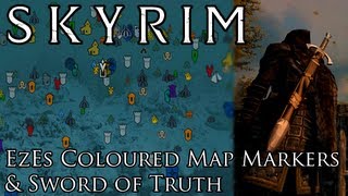 Skyrim Mod Coloured Map Markers amp Sword of Truth [upl. by Hintze]