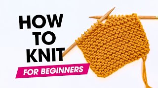 How to Knit for TOTAL BEGINNERS  Continental Knitting [upl. by Anim224]