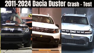 Dacia Duster Euro NCAP Crash Test Comparison 2011 vs 2017 vs 2024 [upl. by Idok503]